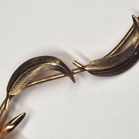 Copper Flower Pin Vintage MCM Brooch Large Statement Piece - Picture 3 of 9